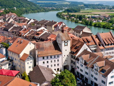 Blick auf das Untere Tor in Waldshut  JOERGER MEDIA